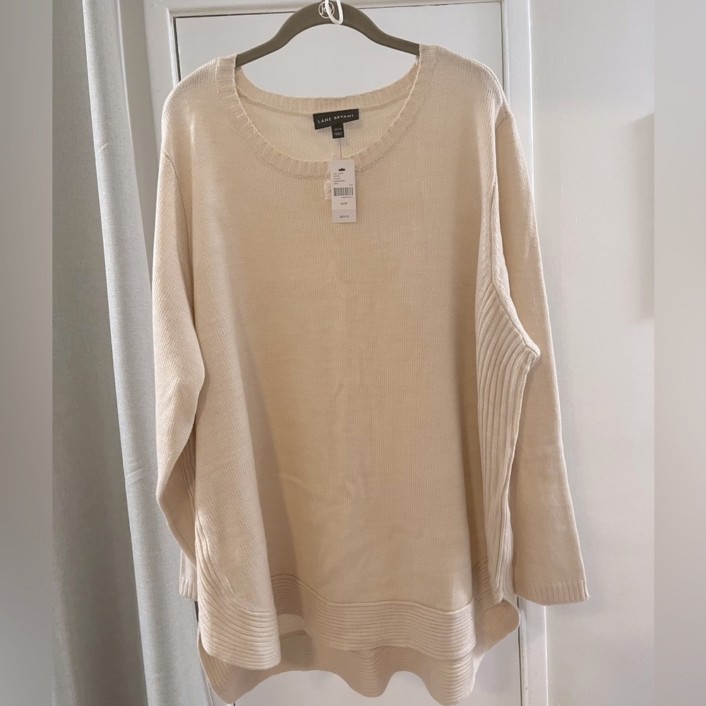 Lane Bryant Cream Knit Sweater